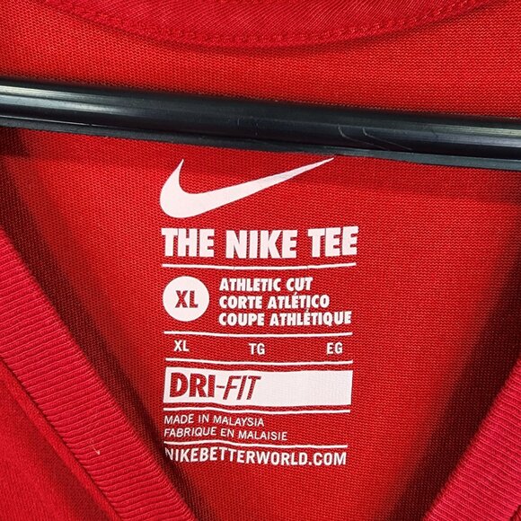Mens Red The Nike Tee Shirt Anthony Davis Dri-Fit Short Sleeve Crew Neck Size XL - Picture 4 of 9